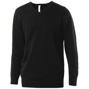 Kariban Mens Cotton Acrylic V Neck Sweater / Black
